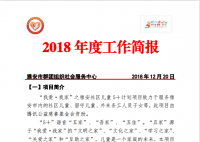 “我爱·我家”之雅安社区儿童5+计划2018年度工作简报